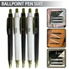 5pcs 0.5mm Plastic Ballpoint Pens Set Novelty Promotional For Adults School Office Multi-function Pen Stationery Supply