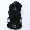 Abbigliamento per cani Moda Abbigliamento caldo per cani di piccola taglia Scozzese in pile Costume natalizio con cappuccio Cucciolo Chihuahua Vestiti per animali domestici XS-XL