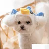 Kedi kostümleri sevimli evcil hayvan başlık karikatür kedi headgear yumuşak şapka komik şapka komik köpek gizleme headdress çapraz giyinme parti satan malzemeler damla d dhvje
