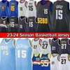 Jokic Nikola Basketball Jersey Jamal Murray Retro Carmelo 15 Anthony Dikembe 55 Mutombo Jersey City Men Edition Black White T-Shirt