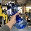 Wasserflasche Fitnessstudio Fließendes Wasser Hantel Sportflasche Große Kapazität Fitness Bodybuilding Übung Outdoor Fahrrad Camping Radfahren Flasche 230417