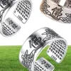 Cluster Rings 925 Sterling Silver Jewelry Vintage Amulet Buddha Lotus Baltic Buddhist Scriptures Opening for Men Women SR905202063