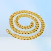 600 mm, collana lunga cravatta solida 18k oro giallo pieno di collegamenti cubani da catena di gioielli di gioielli da 10 mm Necklace6872735