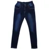 Pantaloni da donna Donna Donna Nero Blu Jeans skinny a vita alta Matita Pantaloni lunghi elasticizzati Taglie forti