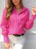 Bloups feminina camisas de botão vintage camisas de blusa branca tops e blusas roupas de rua de luvas longas de manga longa ladras tops 230417