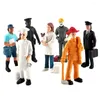 Dekorativa blommor Människor Figurer Figurer Farm Farmer Worker Figurin Mini Kids Model Little Models Tiny Landscape Family Figure Toys