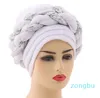 Turbans for Women Pleated Beanie Headwrap African Hat Arab Wrap Muslim Scarf Hijabs Hair Aso Oke Auto Gele Readymade