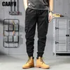 Mens Pants Caayu Joggers Cargo Casual Hip Hop Y2K MultiCocket Manliga byxor Sweatpants Streetwear Techwear Tactical Khaki 231116