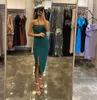 Feestjurken kralende halter nek prom side split sexy cocktail vrouwen dragen voor clublengte korte jurken ritssluiting terug