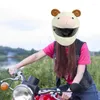 Motorcykelhjälmar Hjälmhatt Plush Head Cover Funny Animal Full Face Headgear Moto Gear Off-Road Motocross Breattable