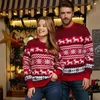 Family Matching Outfits Winter Family Christmas Sweaters Casual Loose Jumpers Mom Dad Kids Matching Outfits Warm Soft Pullover Tops Xmas Look 231117