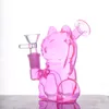 Design criativo Maneki Neko Hookahs Glass Bong Pipes Heady Mini bongs Dab Rigs Pequeno Bubbler Beaker reciclar plataforma de petróleo com tubo de queimador de óleo de vidro masculino e tigela de tabaco