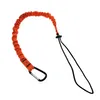 SUP Paddle Leash with Carabiner Safety Kayak Rowing Boat Fishing Rod Pole Coiled Lanyard Cord Tie Rope Water SportsBoat Accessories leash kayak paddle