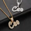 TopBling Hip Hop Custom 26 Letters Name Pendant Necklace 18k Real Gold Plated Jewelry273i