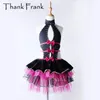 Stage Wear Girls Women Sexy Backless Latin Dress Kids Kids Adult Bow Dance Costume C141