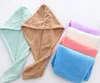 Torkning av turbanhandduk Polyester Wrap Solid Quick Dry Absorbent Shower Cap för Long Hair SN6880