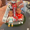 Key Rings Football Ronaldo Player Figure Soccer Star Keychain Bag Pendant Collection Doll Chain Action Figures Souvenirs Toy Gifts 231117