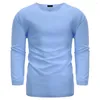 Camisas casuales de los hombres Sudadera con capucha de los hombres Camisa de moda con bolsillo Color sólido Blusa de manga larga con botones Ropa Para Hombres