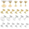 Stud 50 stks/partij 925 Verzilverd Blank Post Oorbel Studs Base Pin Met Oorbel Plug Bevindingen Oor Terug DIY Sieraden maken AccessoiresL231117