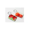 Party Favor Sublimation Blank Keychains Party Favor Sundries Mdf Wooden Key Pendants Thermal Transfer Double-Sided Keyring White BJ