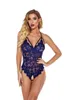 Reggiseni Set Reggiseno aperto sexy Body Lingerie per le donne Sexi Lace Scava fuori Set intimo Costumi erotici Teddy Babydoll Abito pigiama porno