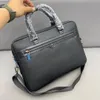 Aktetas Designer Tas Luxe laptoptas Streep Effen Kleur Ontwerp Grote strepen Leren Aktetas Zakenlieden Tas Kerst Logistiek Levering Stofzak erg mooi