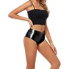 Women's Shorts Womens Sexy Metallic Cheer High Waisted Booty Shiny Cheeky Dance Festival Rave Bottoms For Stage Performance Clubwear