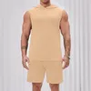 Herren-Trainingsanzüge Herren-Sommermode mit Kapuze, ärmellose Tanktops, Hemden, Shorts, Strand, Hosenanzug