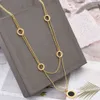 Colliers pendentif trèfle Double couche pendentif collier en or 18 carats bijoux pour femmes cadeau