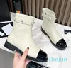 Flat Sole Boots Luxury Designer Classic colour Pearl Hardware Electroplated Letter Martin Boots Rubber Anti slides Durable Ladies Booties
