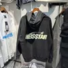 Męskie bluzy bluzy Hellstar Retro Wash Old Gruby Black Hoodie High Street Print Oversizeal Sports Hoodie T231117