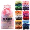 60pc Velvet Scrunchies Women Elastic Hair Rope Ties Ponytail Hair Holder Bands Rubber Band Women Girls Ties Rope Acces323C