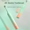 Zahnbürste ZR Sonic elektrisches Zahnbürsten-Set, USB wiederaufladbar, IPX7 wasserdicht, automatische Ultraschall-Zahnbürste für Erwachsene, 7 Ersatzbürstenköpfe, Q231117