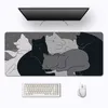 Mouse Pads Wrist Rests Cute Mouse Pad Art Kawaii Cat Computer XXL Keyboard Mats Large Gaming Mousepad Desk Mat PC Gamer Office Home Table Mause Pad YQ231117