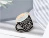 2020 neue Brosche Kaffee Emaille Pin Strong Like My Coffee Emaille Pin, Kaffee Liebhaber Pin Broschen Tasche Anstecknadel Kleidung Abzeichen Schmuck Geschenk 12 LL