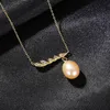 Collier pendentif perle S925 argent Zircon vague collier Vintage femmes européennes mode collier chaîne fête de mariage bijoux exquis cadeau de saint valentin SPC