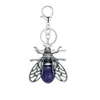 Key Rings Wholesale Natural Amethyst Gemstone Keychain Copper Fashion Turtle Dragon Charms Key Ring For Women Men Gift Drop Delivery D Dhbcl