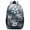 Yeni Naruto Sırt Çantası Erkek Kız Hokage Ninjia Okul Çantaları Gençler Spor Çantası Japon Anime Tuval Backpacks219Q