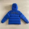 moda Trapstar Men Down Designer Fleece termico lettere ricamate parabrezza con cappuccio e giacca da donna Street Style 2023