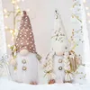 Décorations de Noël Décorations de Noël Poupée sans visage Glowing Peluche Gnome Doll Ornement pour la fête de l'année Décor à la maison Cadeau de la Saint-Valentin Navidad 231117