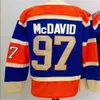 2023 2024 Nuevo Retro 91 Evander Kane Jerseys 29 Leon Draisaitl 93 Ryan Nugent-Hopkins 97 Connor Mcdavid Hockey sobre hielo Ed Team Azul Blanco Naranja