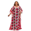 Etniska kläder Afrikanska Klänningar För Kvinnor Dashiki Spets Hollow Out Maxiklänning Plus Size Boubou Africain Femme 2-delat Set Bröllopsfestklänningar