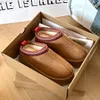 Tasman Pantoufles Designer Slides Chaussures Australie Daim Shearling Plate-forme Bottes de neige Classique Ultra Mini Boot Graines de moutarde Femmes Bottines d'hiver Hommes Ver d'hiver