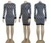 Robes décontractées Nouvelles marques de luxe robe de mode lettre de mode robe imprimé mini jupe américaine pour femmes vêtements