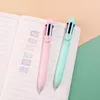 5pcs/lote fofo 6 colorido canetas de macaron multicolor caneta artigos de papelaria escolar de caneta em 1 multifuncional para escrever