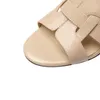 Sandals Brand Designer Hollow Out Women Slippers Leather Sexy High Heel Wedge Shoes Woman Party Slingback