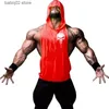 Men's Tank Tops Skull Bodybuilding Stringer Tank Tops men Stringer Shirt Fitness Tank Top Men Gym sleeveless hoodies Cotton Vest Free shipping T230418