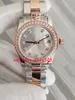 Topsling Woman Diamond Foldwatches Datejust 278271 31 Silver 18k Rose Gold اثنين