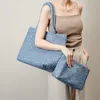 New Arrival 2023 hand woven 2in1 women's Fashion Handbag Designer Show Knitting Design Casual Tote Shoulder Bag Crossbody Bags Composite Bag CHP-005