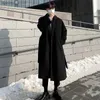 Trench da uomo Trend coreano Cappotti larghi da uomo Casual Cappotto monopetto Autunno Inverno Moda Giacca a vento lunga Cappotto lungo Nuovi vestiti da uomo Q231118